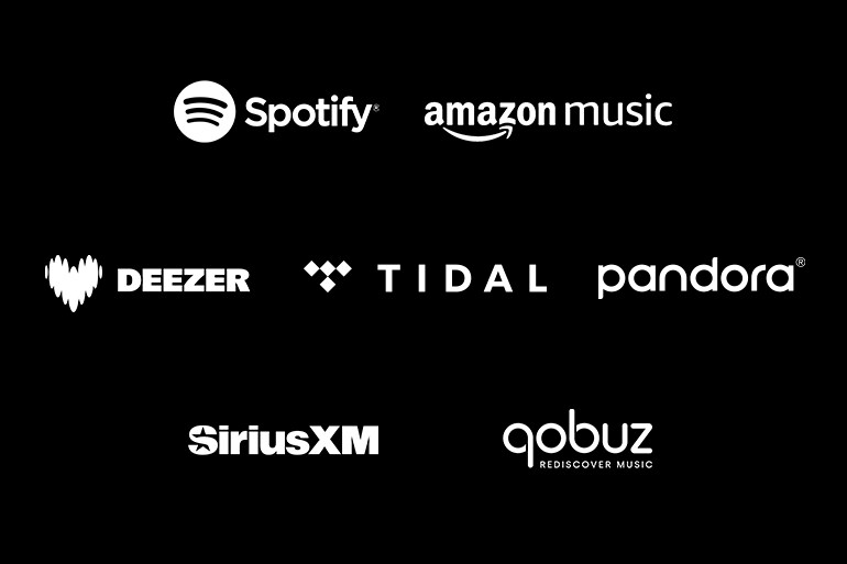 Image of various music streaming services