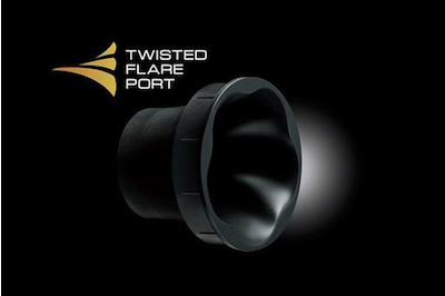 Четкие низкие частоты благодаря технологии Twisted Flare Port™
